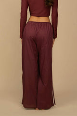 Sporty Drawstring Wide-Leg Pant