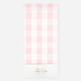Pink Gingham Paper Tablecloth