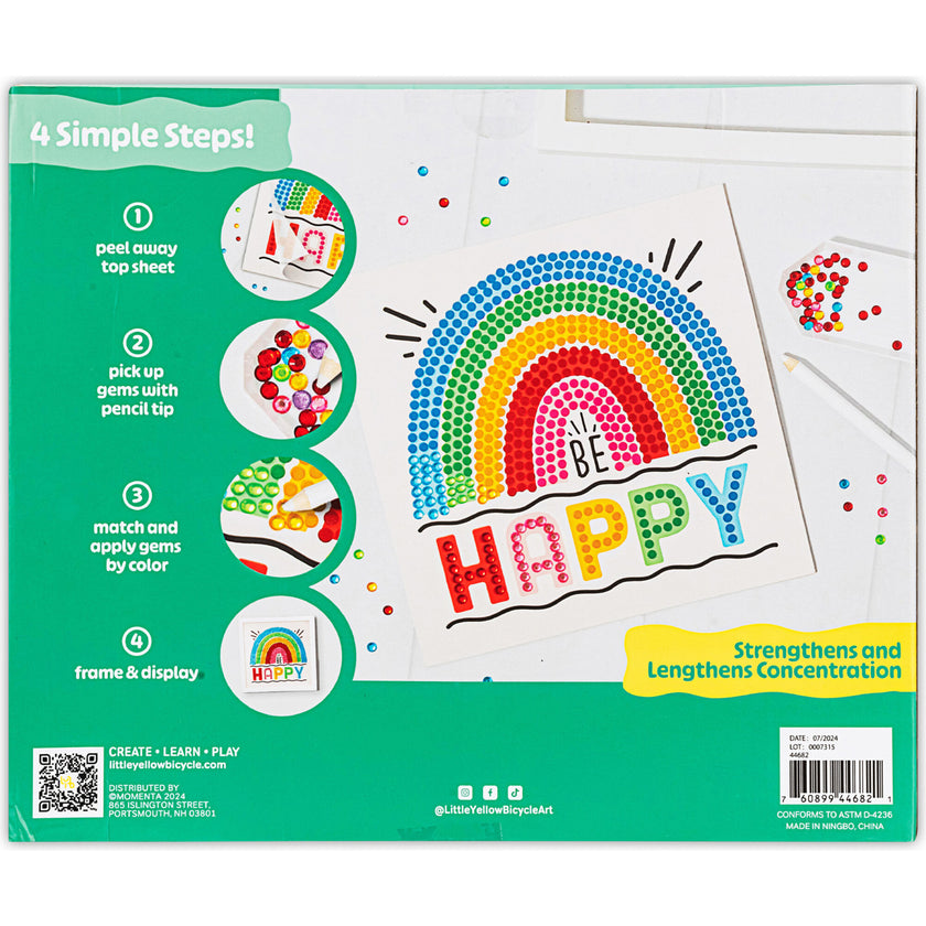 Little Yellow Bicycle: Rainbow & Blooms Gem Art Kit - 1100+ pc Set