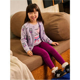Iconic Bowtie Cats Cardigan, Purple