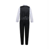Black Serge Formal Vest & Bow Tie Suit Set