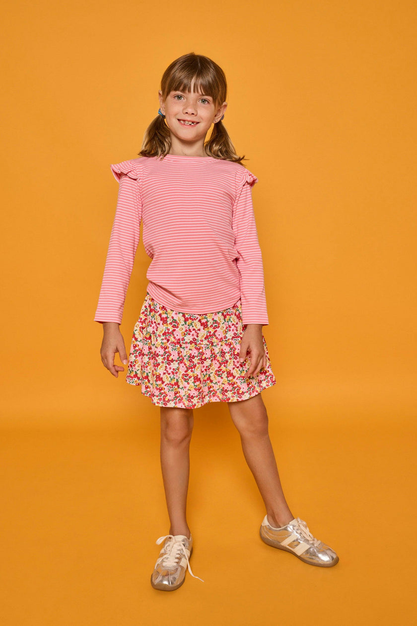 Sadie Tee - Pale Pink Stripe