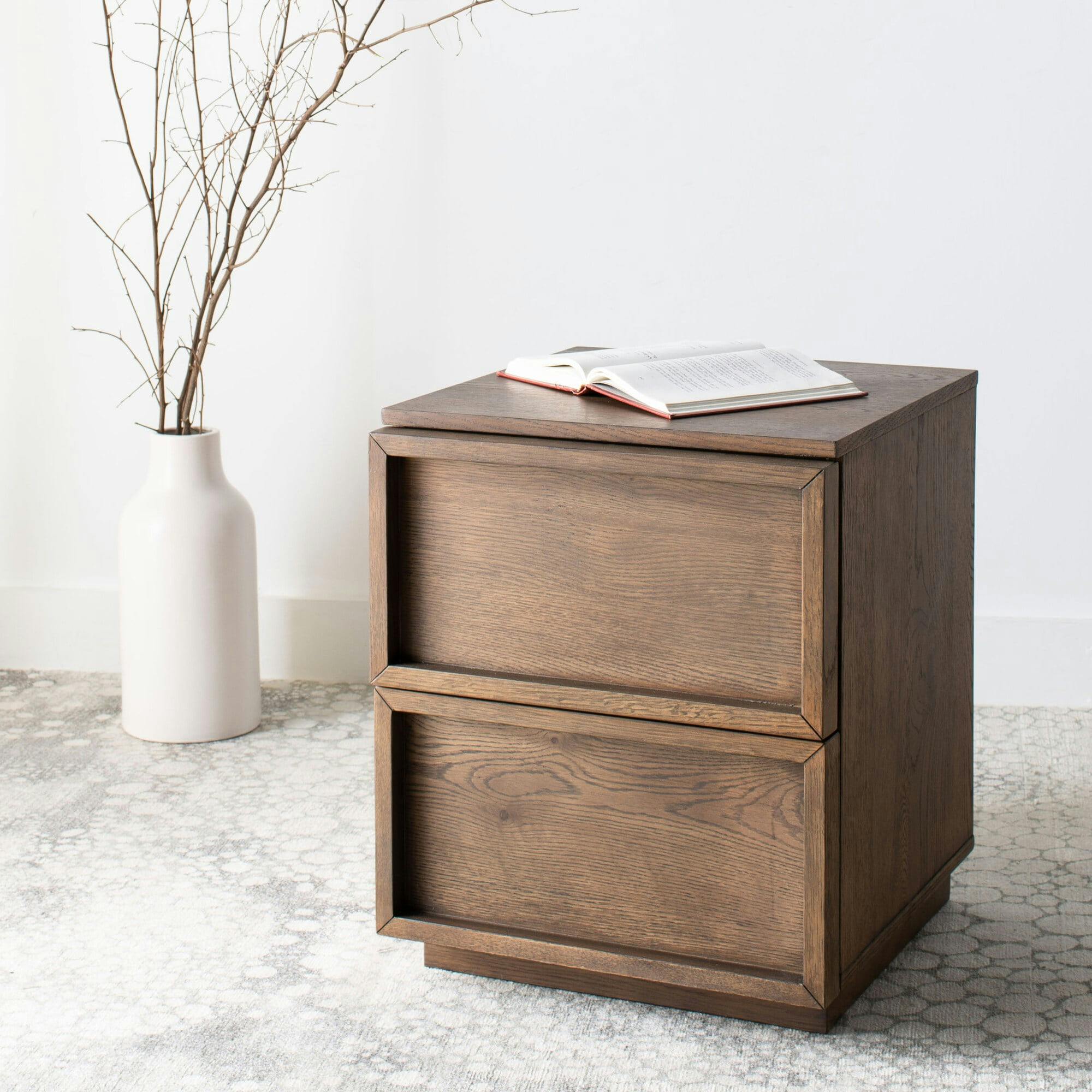 Zeus 2 Drawer Nightstand