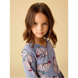 Long Sleeve Wrap Neck Dress, Multi