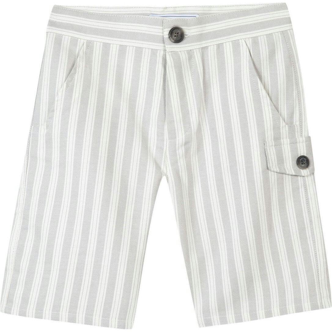 TARTINE ET CHOCOLAT Grey Stripe Cotton Shorts