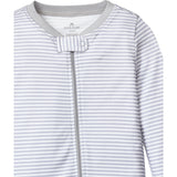 Baby's Pima Ruffle Collar Romper in Pink Stripe