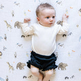 Cotton Muslin Crib Sheet - Party Animals