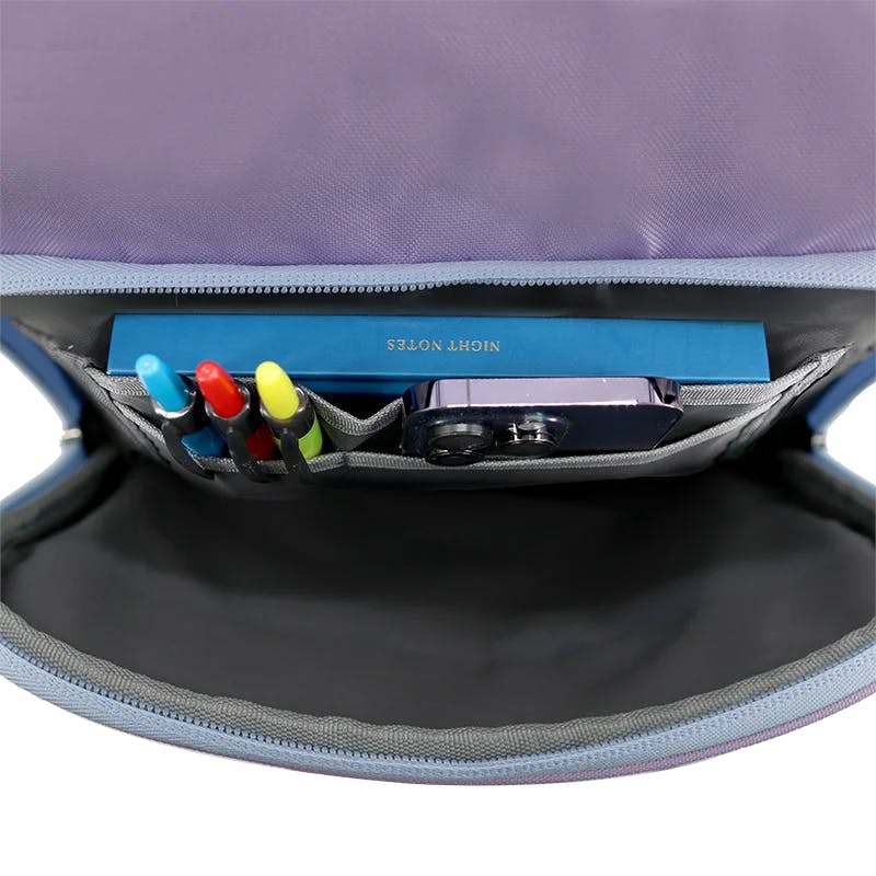 Junior Backpack with Lunch Box and 14oz Water Bottle For School in Purple