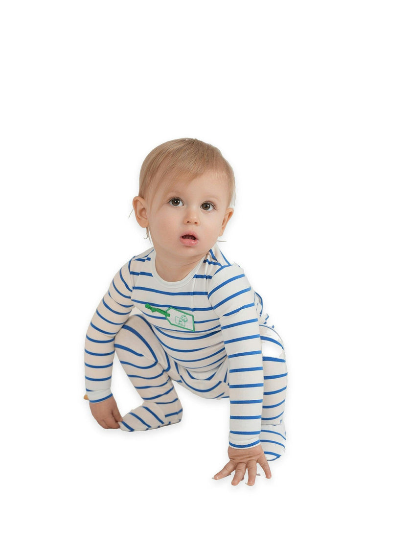 Striped Tag Applique Onesie