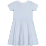 Organic Short Sleeve French Terry Contrast Trim Dress, Blue