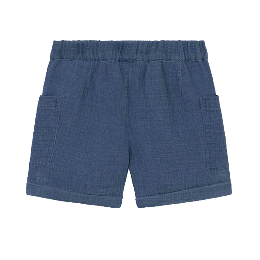 Blue Pocket Shorts