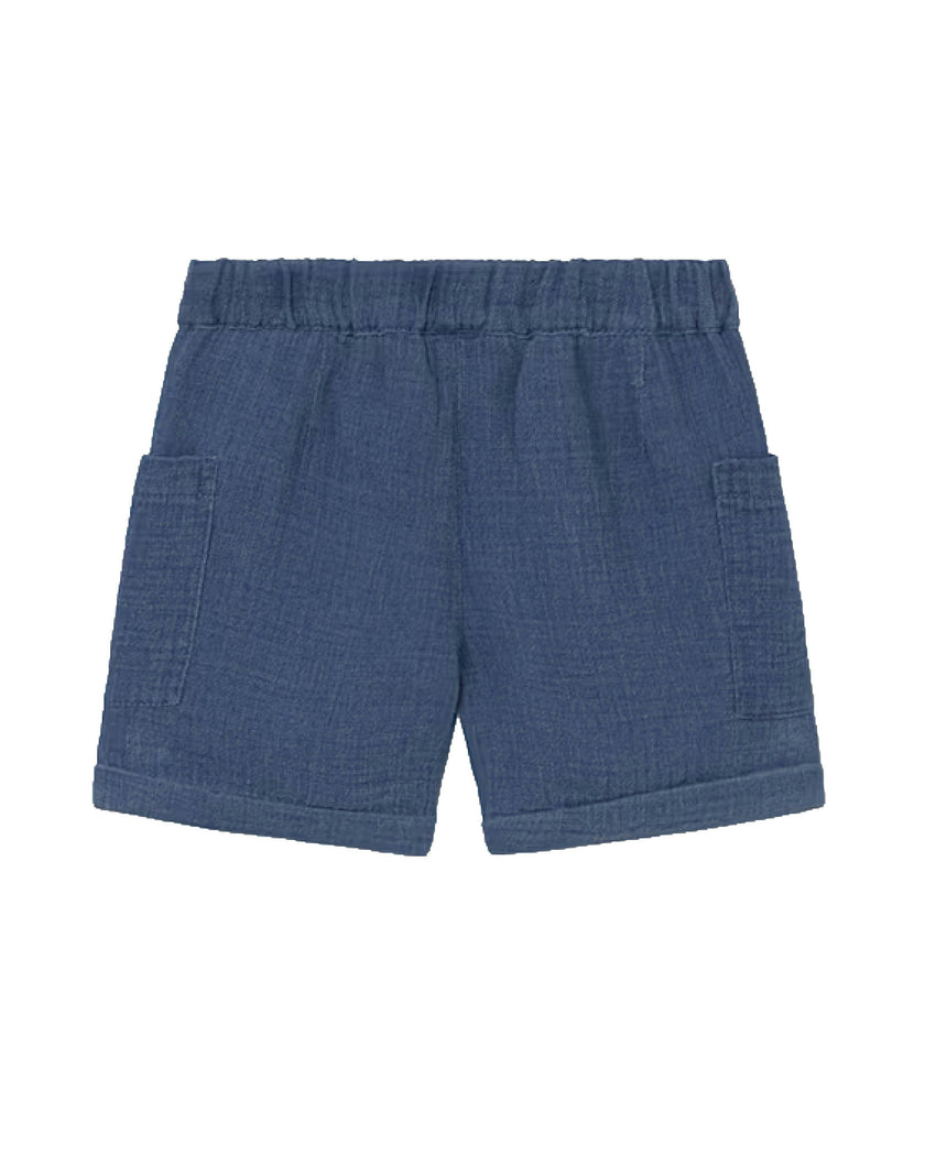 Blue Pocket Shorts