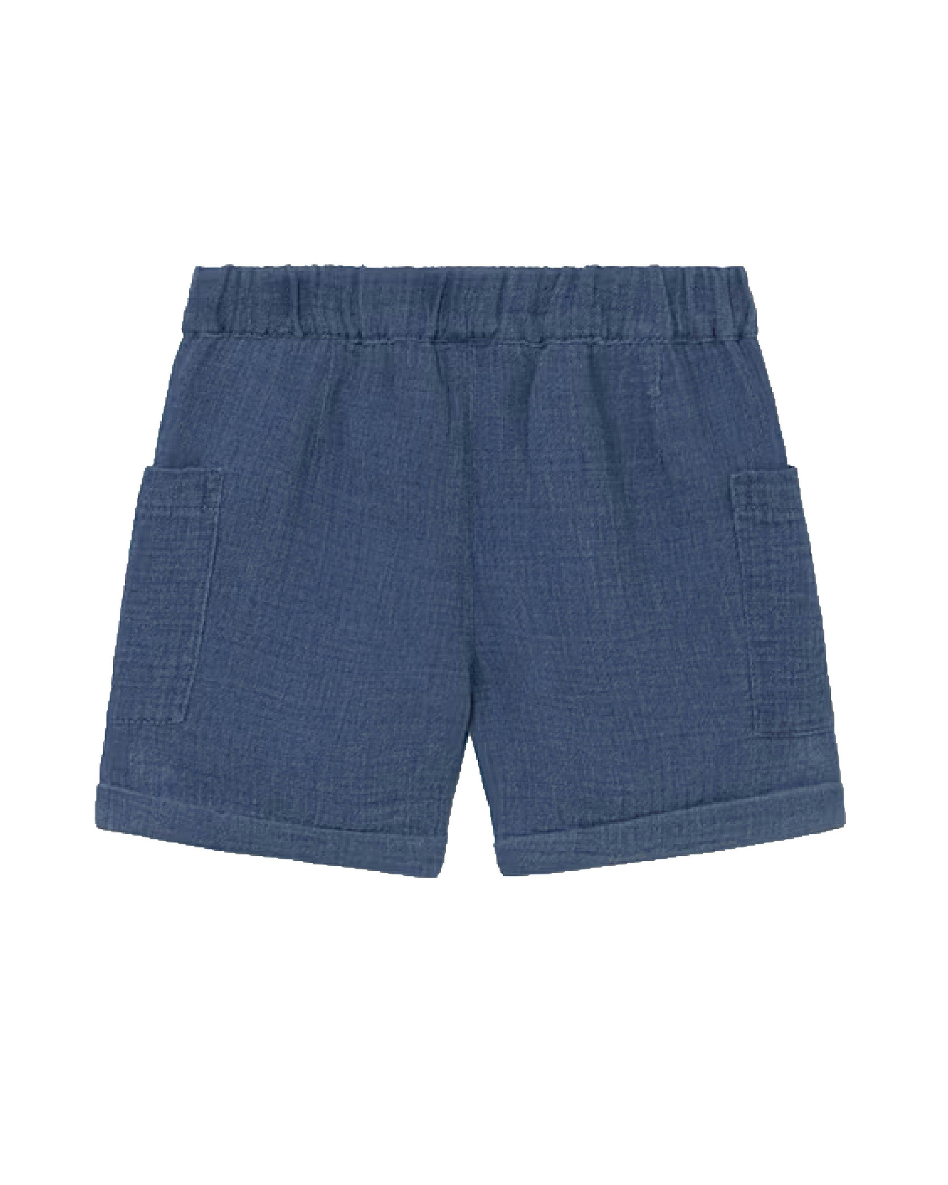 Blue Pocket Shorts