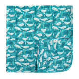 Beluga Whale Luxury Bamboo Blanket