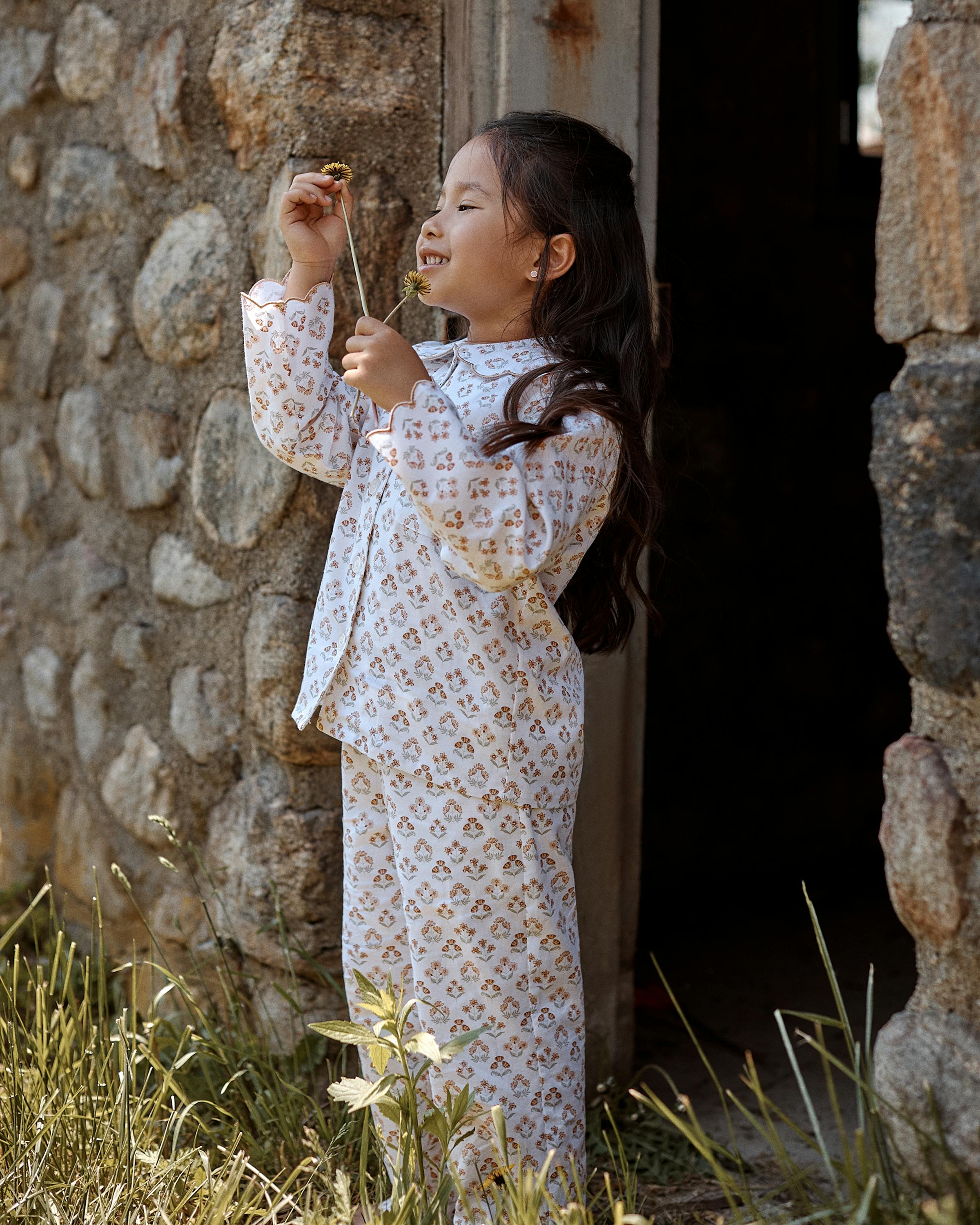 Kid's Twill Colette Pajama Set in Estate Garden