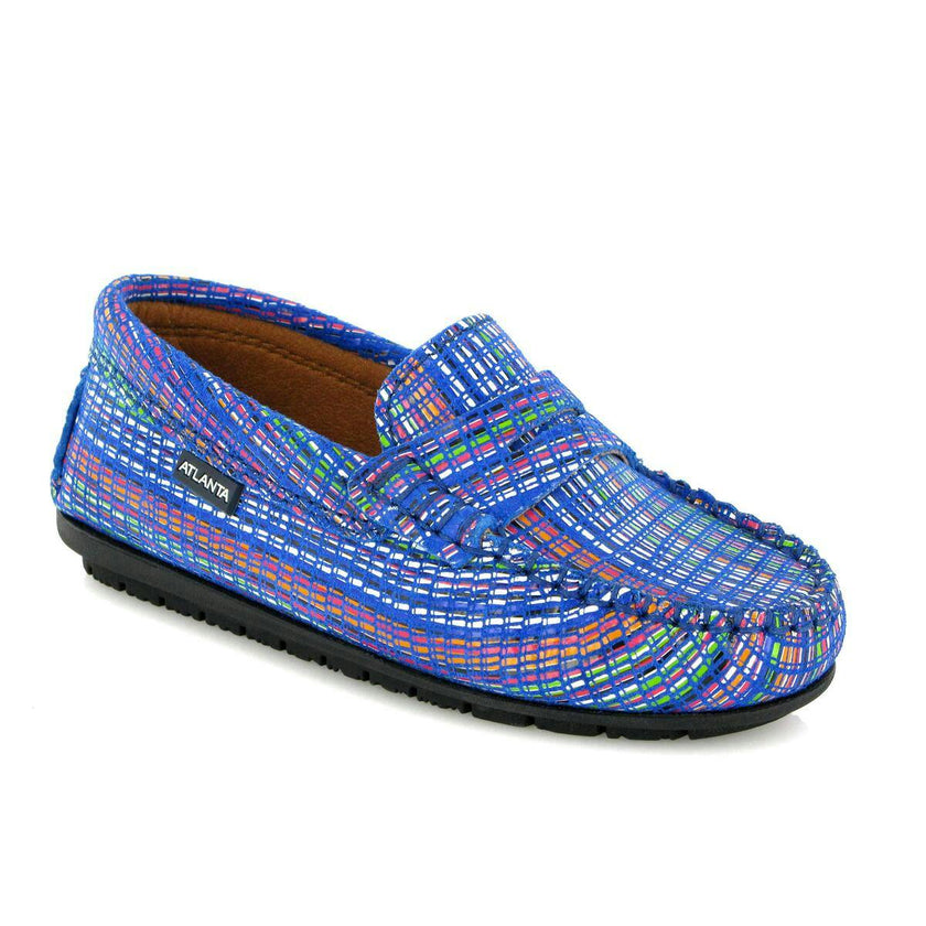 Penny Moccasins, Blue Multi