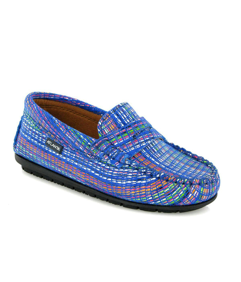 Penny Moccasins, Blue Multi