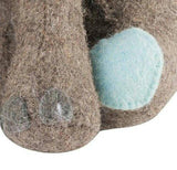 Blue Elephant Door Stop Hand Felted Wool