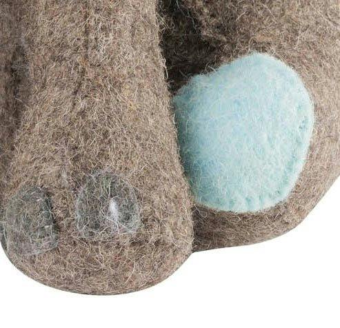 Blue Elephant Door Stop Hand Felted Wool