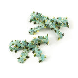 Halo Luxe Gia Embroidered Floral Double Clip - Light Blue