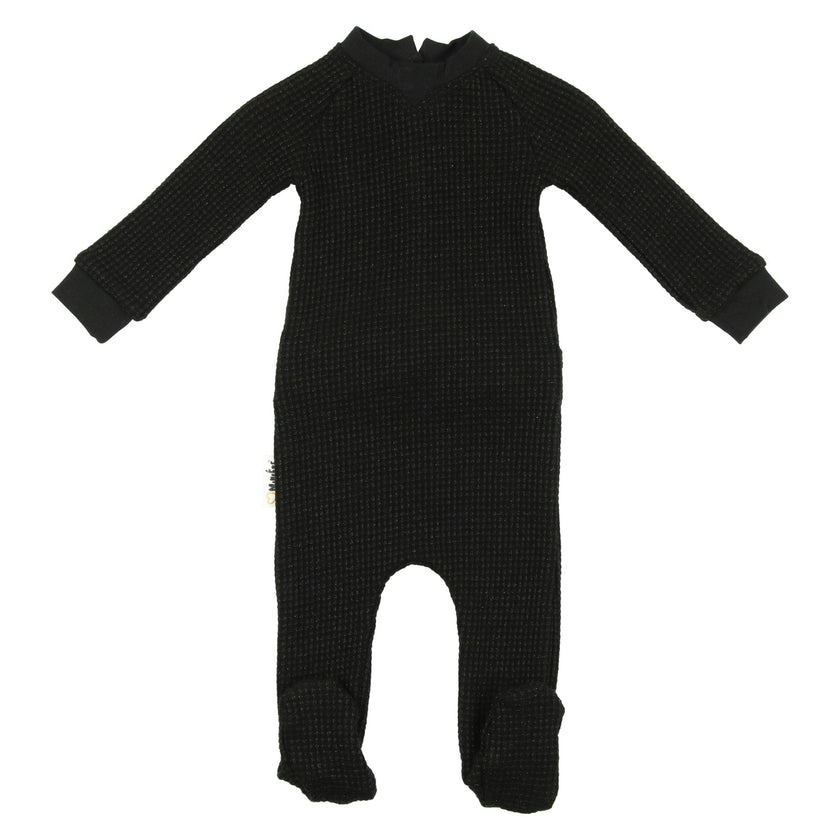 Girls Shimmer Waffle Footie