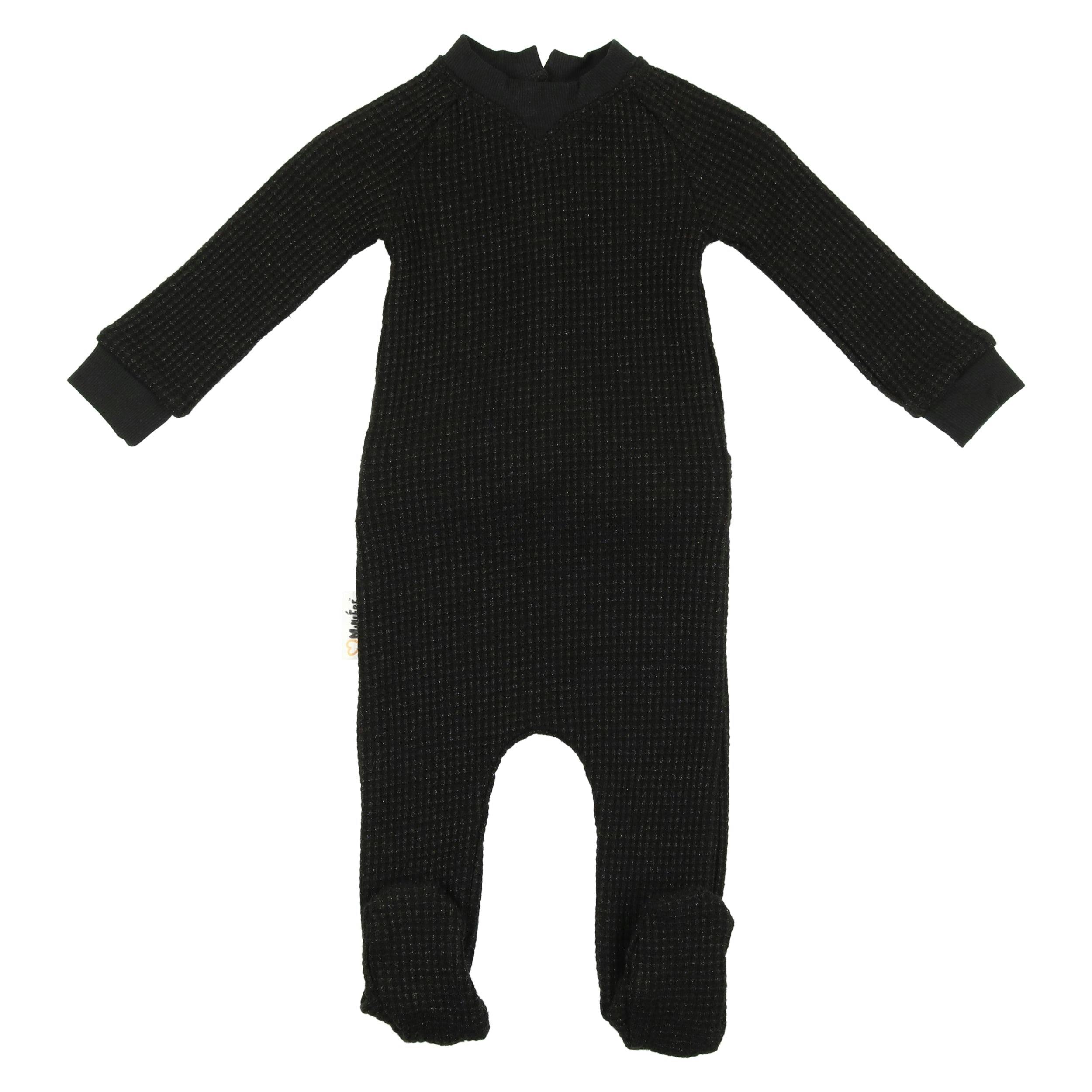 Girls Shimmer Waffle Footie