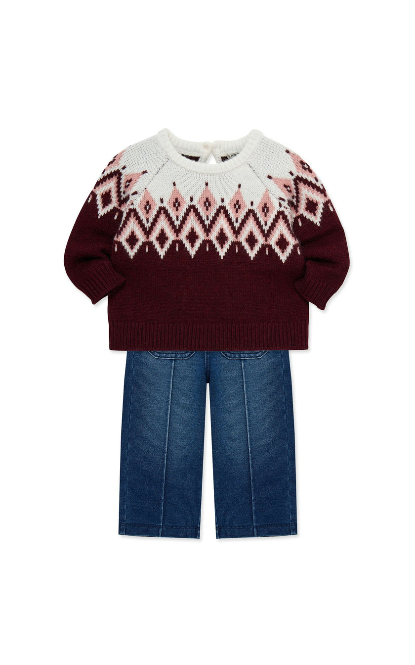 Fair Isle Sweater Pant Set (2T-4T)