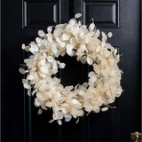 Dried Look Translucent Bleached Lunaria All Seasons Fall Wreath