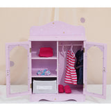 Twinkle Stars Princess 18" Doll Fancy Closet with 3 Hangers