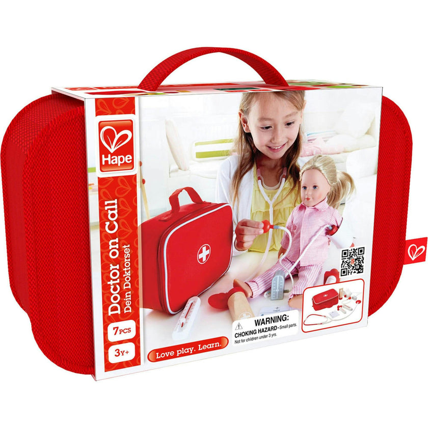 Doctor on Call Wooden Playset - Red