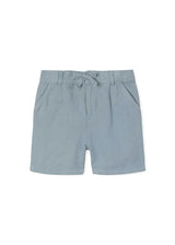 Blue Grey Linen Cotton Shorts