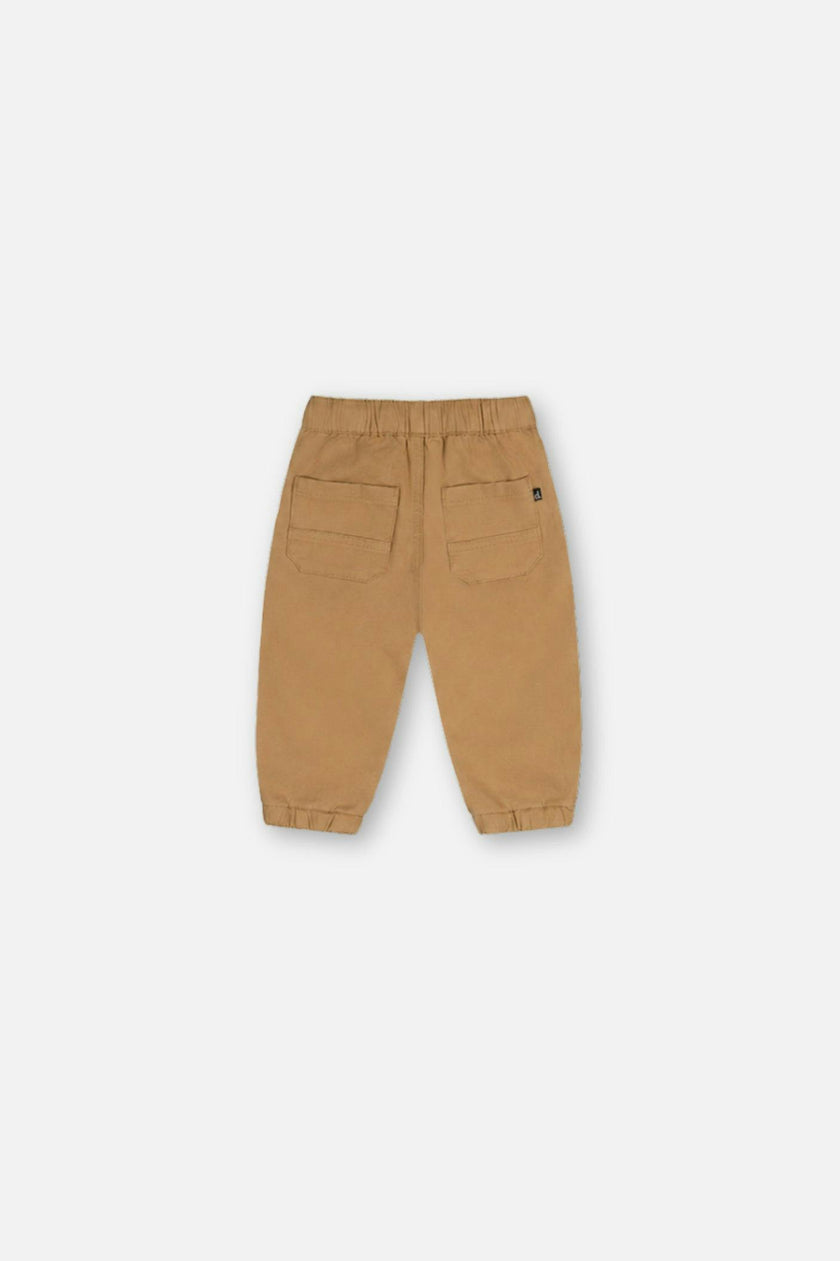 Baby Stretch Canvas Jogger Pants Beige