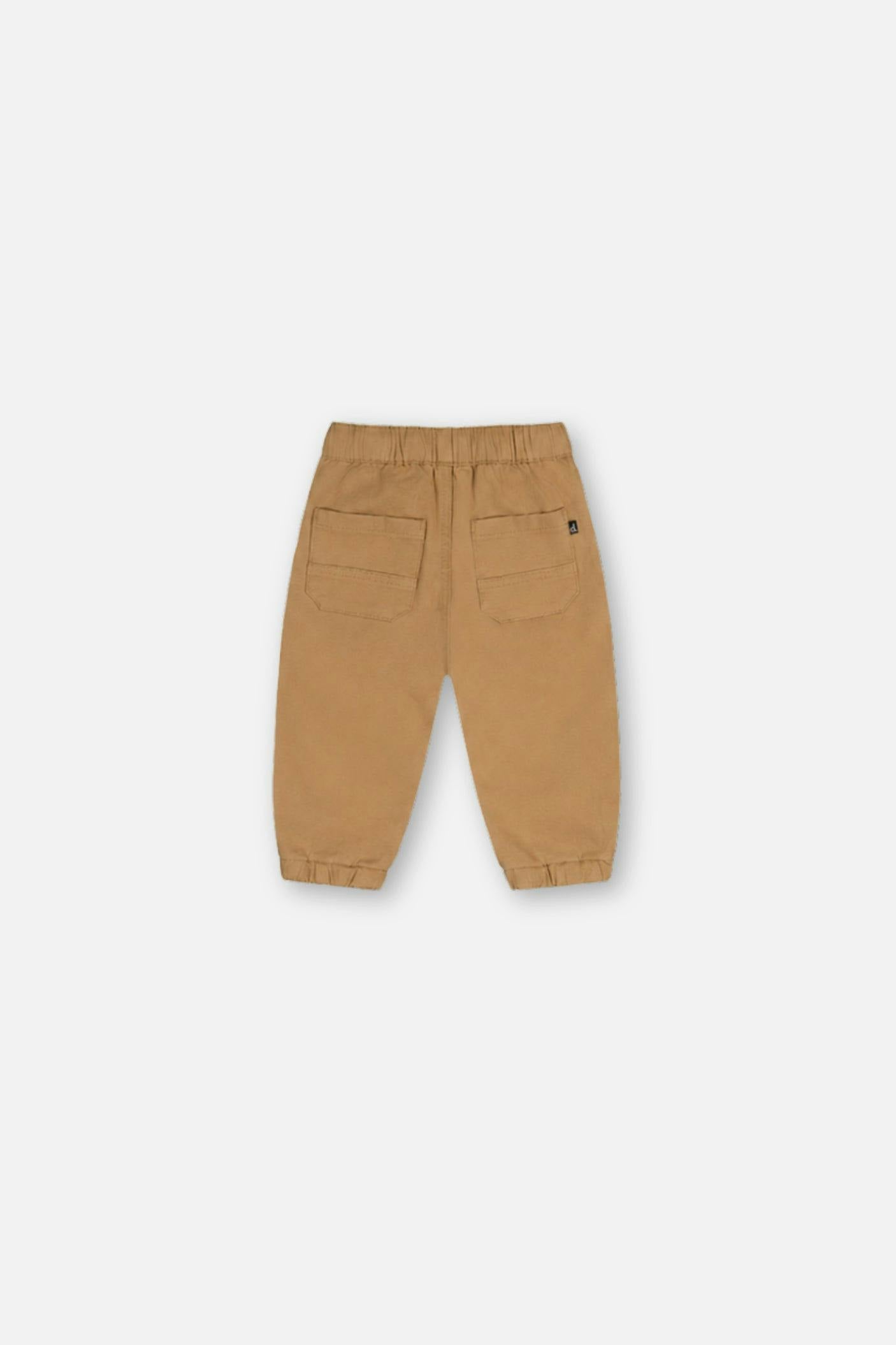 Baby Stretch Canvas Jogger Pants Beige