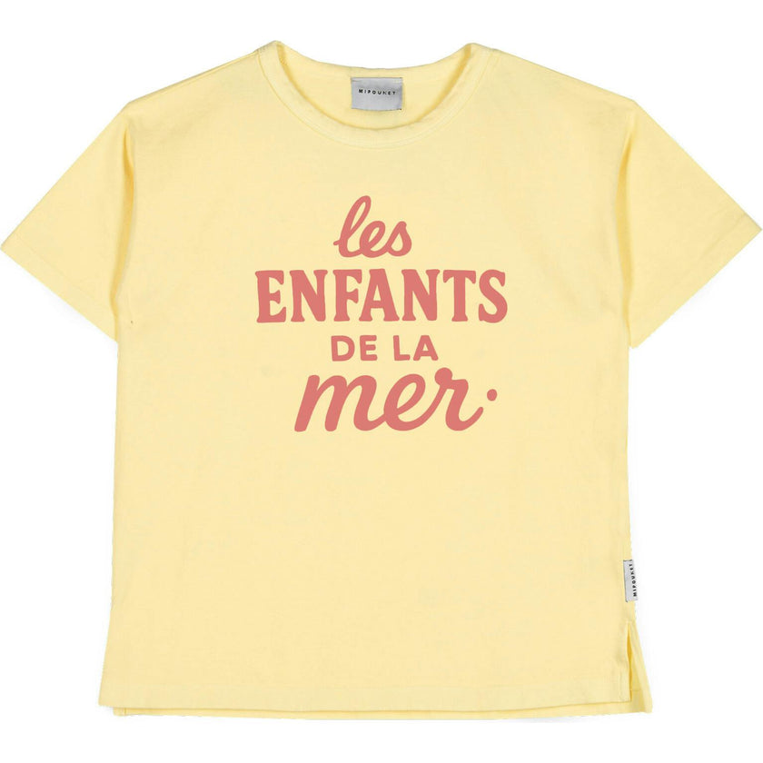 Mipounet SS26 Les Enfants, T Shirt Pastel Yellow