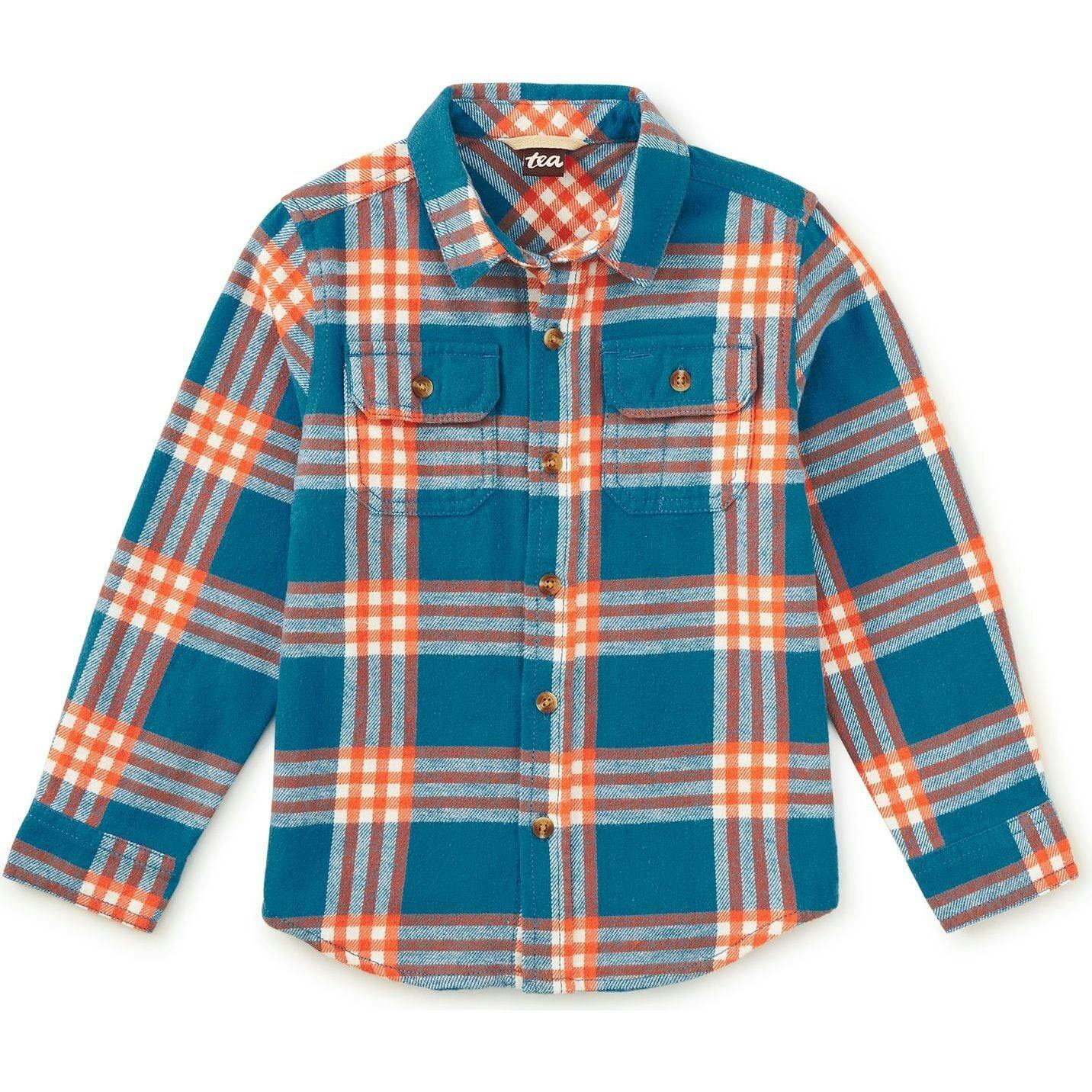 Flannel Button Up Shirt, Multi