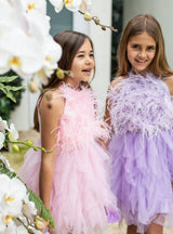 Lavender Haze Feather Dress