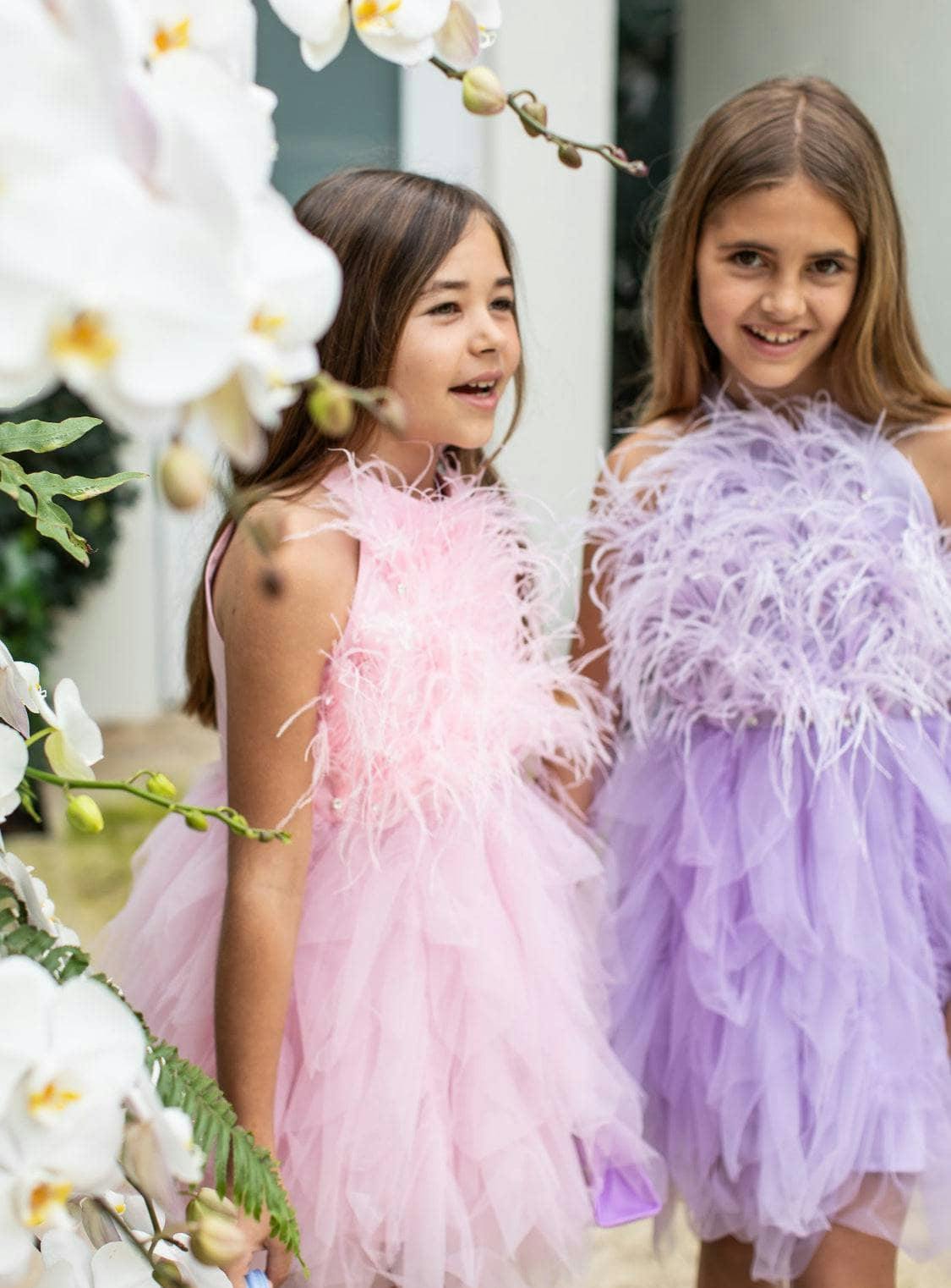 Pink Princess Feather Dress