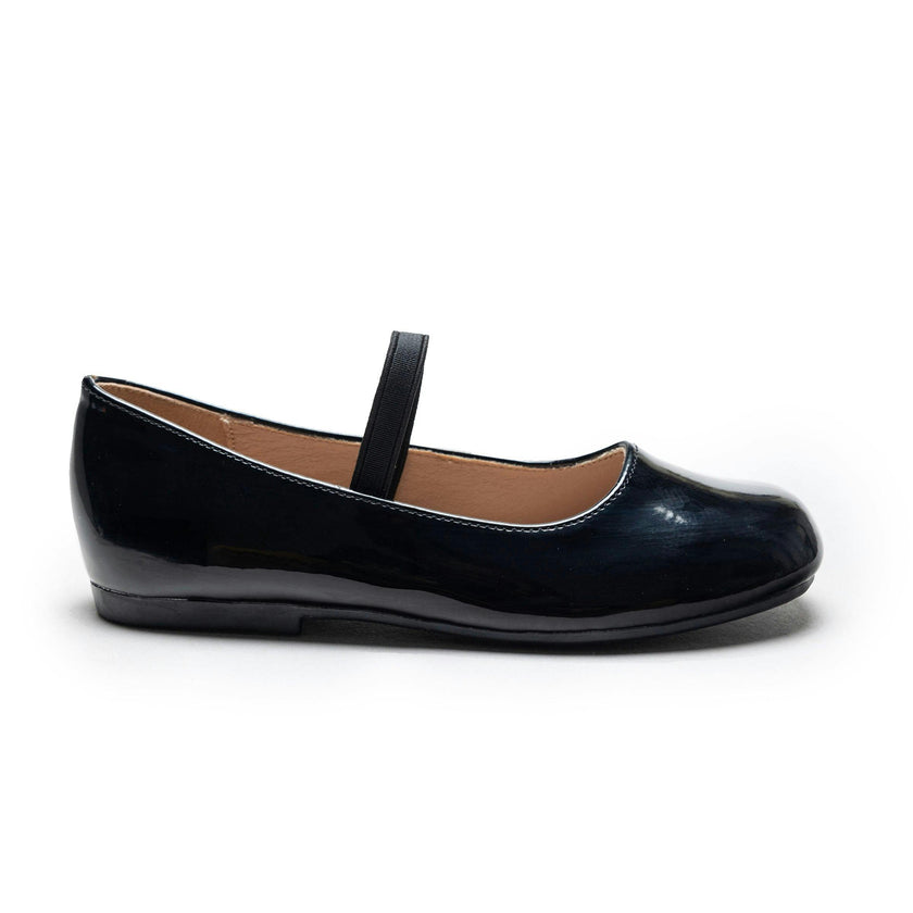 Black Satin Colette Flats