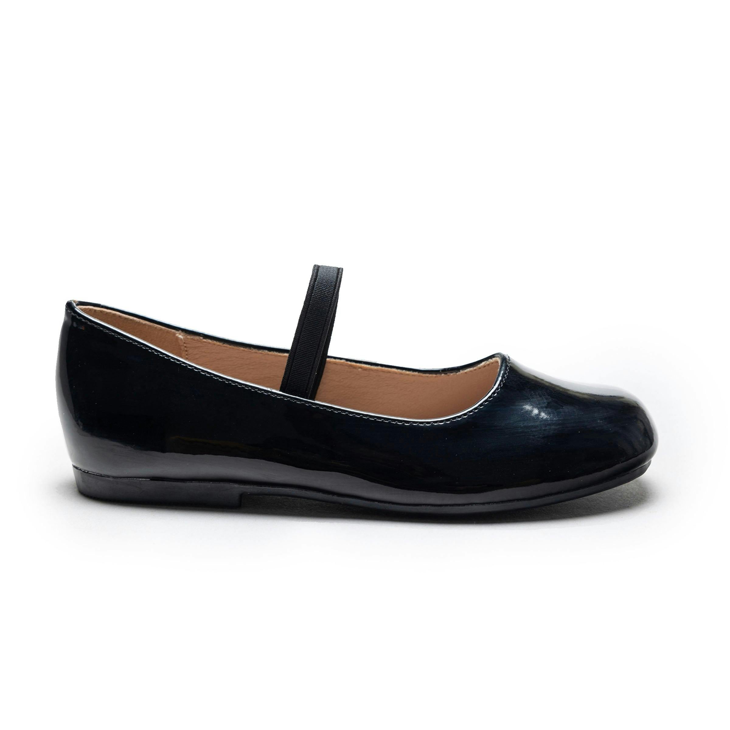 Black Satin Colette Flats