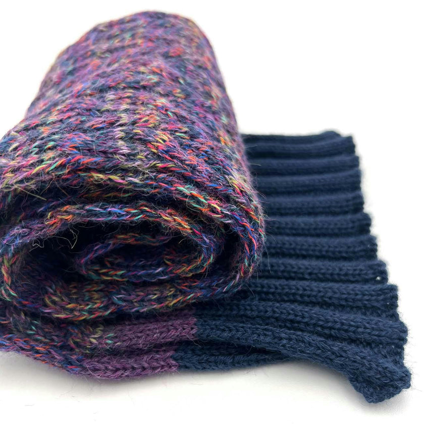 Kids Braided Rib Trim Scarf
