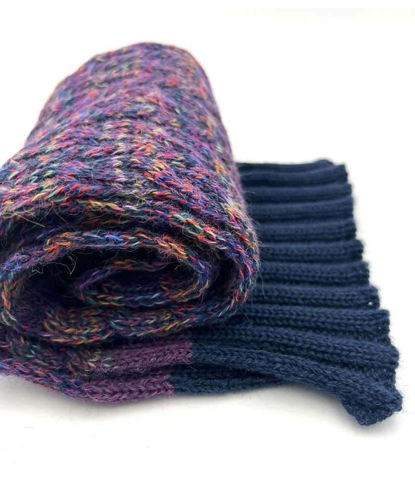 Kids Braided Rib Trim Scarf