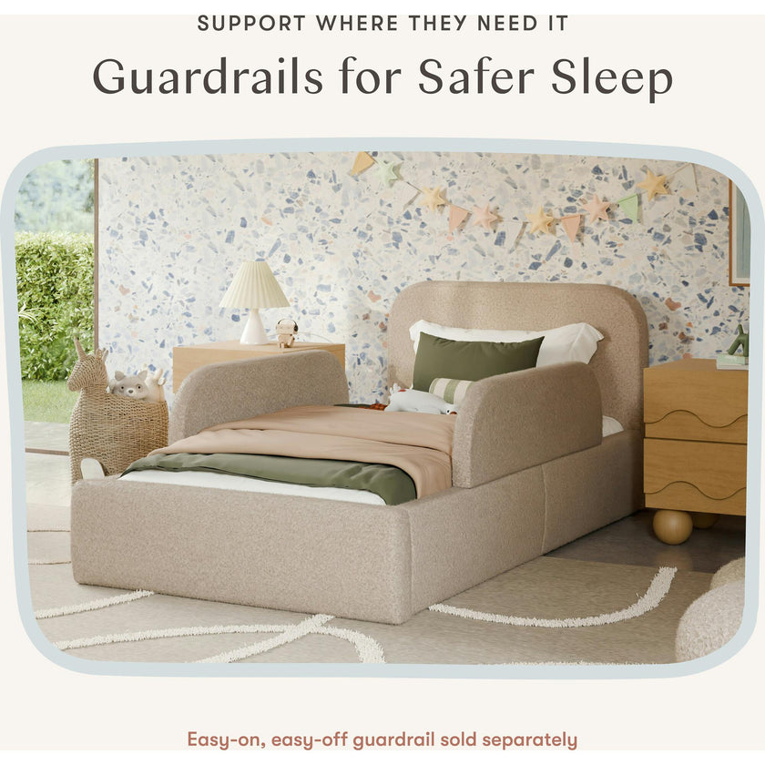 Nara Twin Bed in Chai Shearling