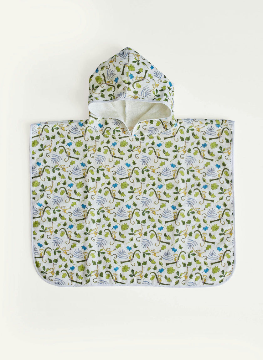 Children's Organic Swim Poncho - Happy Monkey