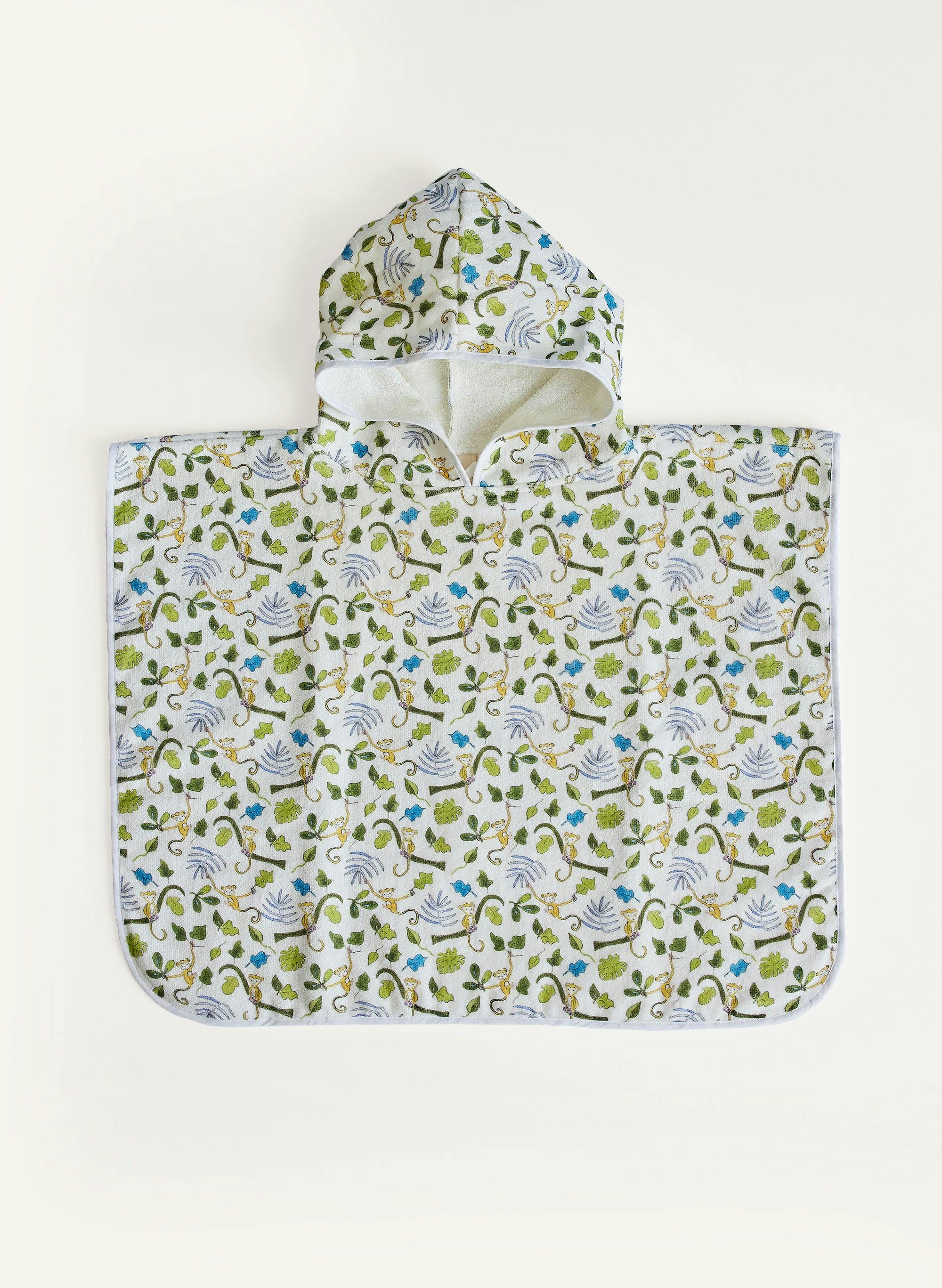 Children's Organic Swim Poncho - Happy Monkey