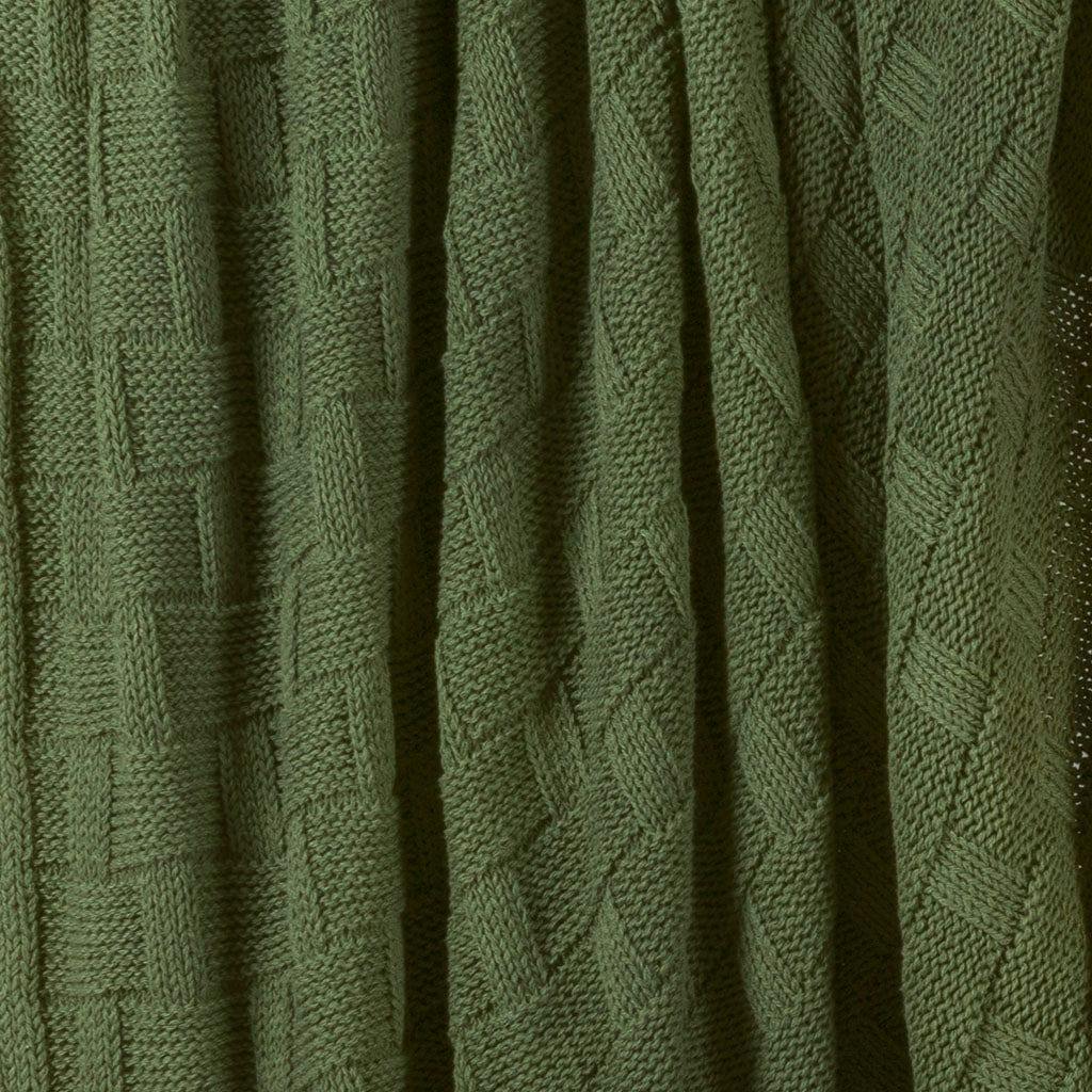 Textured Sustainable Knit Throw Blanket - Basketweave