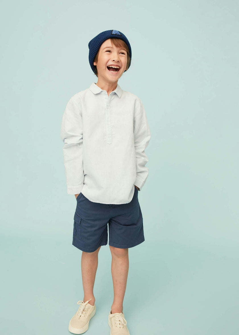 Linen Cotton Kaftan Shirt