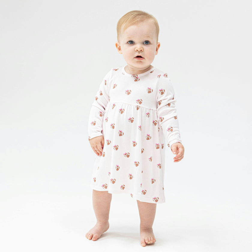 Mini Football Hearts - Simple Dress and Bloomer