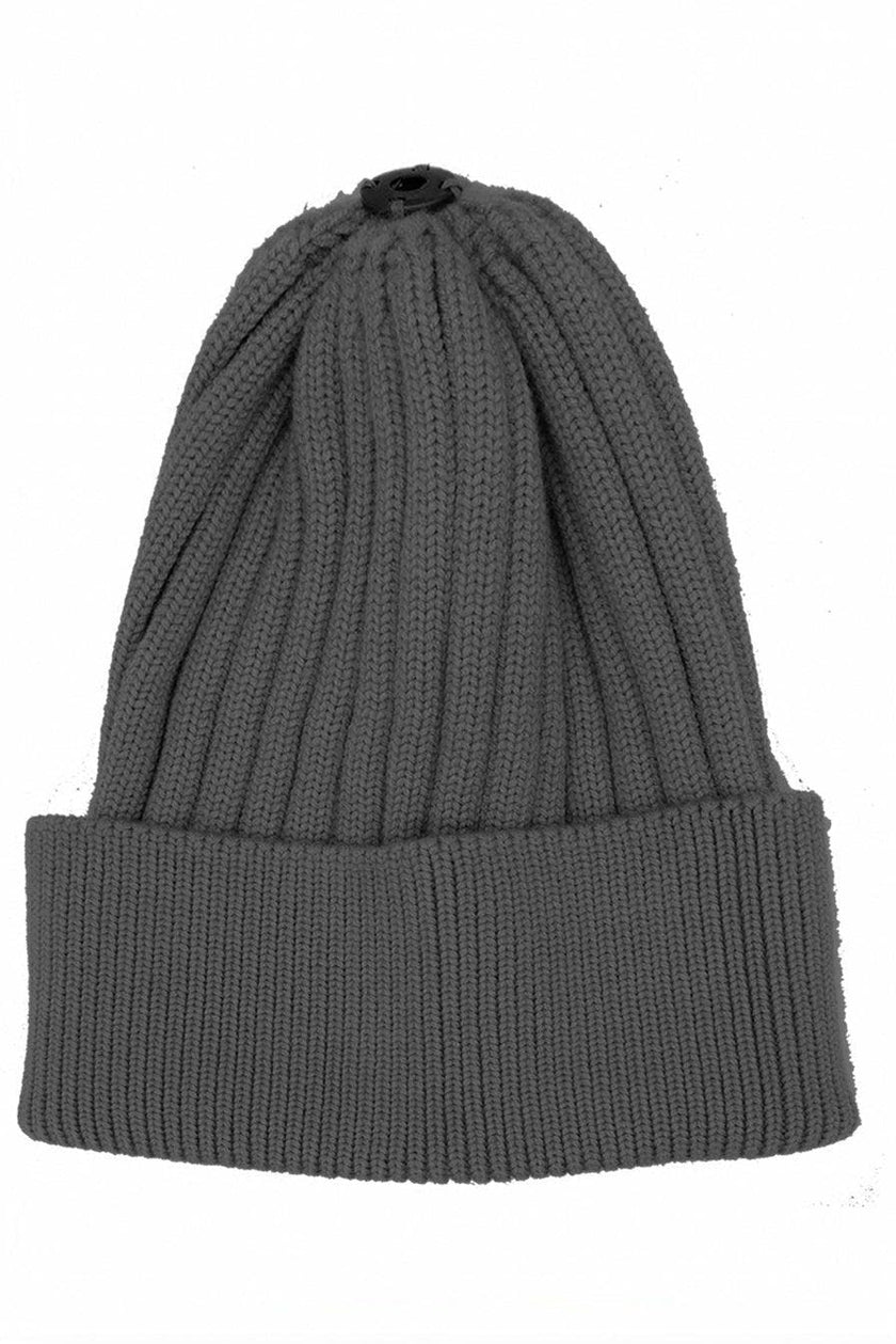 Ribbed Flat Wool Blend Hat (Snap On Pom Sold Separately)