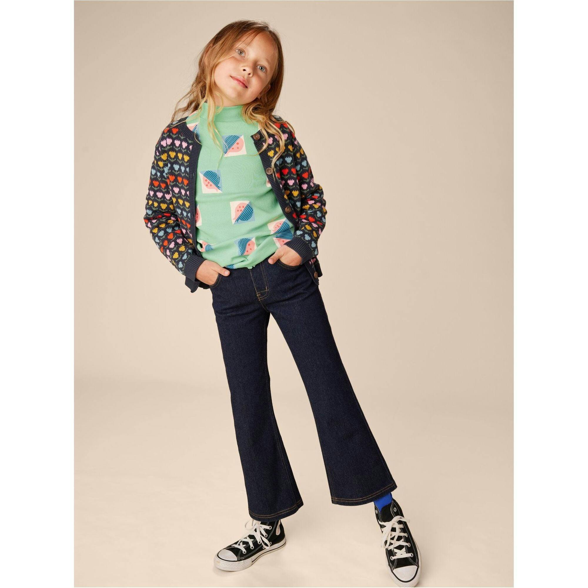 Denim-Like Drawstring Wide Leg Flare Pocket Pants, Blue