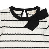 Organic Bow Detail Pointelle Sweater Dress